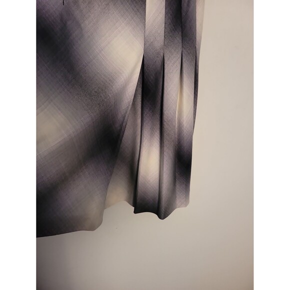 VTG Anne Klein Gradient Grey Wool Midi Skirt Sz 14 Dark Academia Preppy - Picture 5 of 7